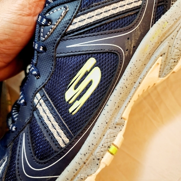 Skecher's Women's 10 Trail Running Shoes Sneakers Navy Grey Athletic Athleisure - Picture 7 of 11